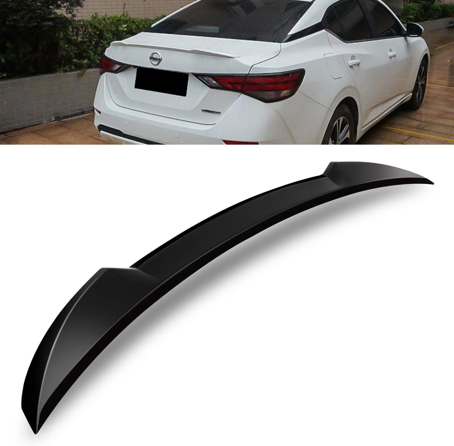 2020-2025 Glossy Black Rear Spoiler Wing Compatible with Nissan Sentra