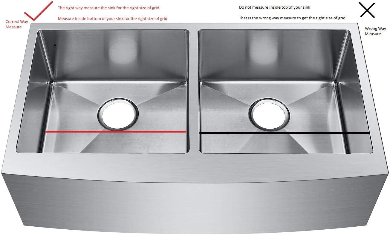 Starstar Sinks Protector Matte Gold 304 Stainless Steel Kitchen Sink Bottom Grid, Rack (26 x 14)