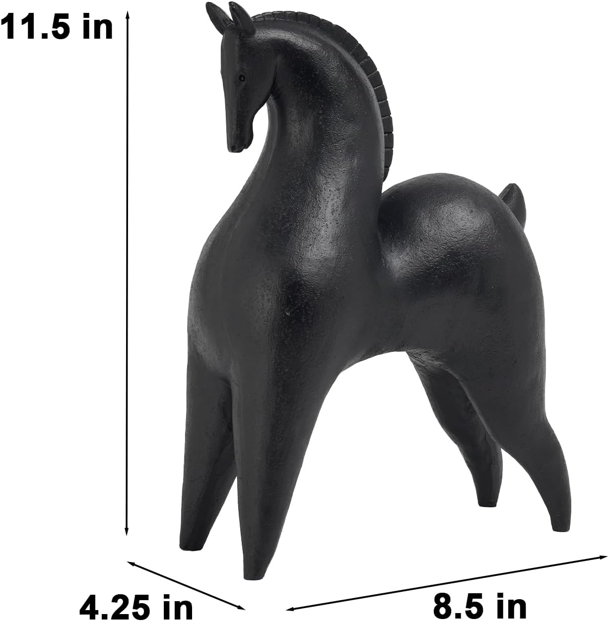 Black Horse Statue Home Decor - Modern Abstract Horse Statues