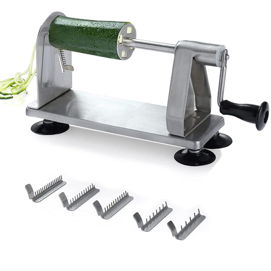 Homarden 5 Blade Stainless Steel Vegetable Spiralizer - Industrial Quality Vegetable Slicer