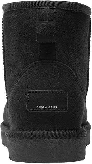 DREAM PAIRS Women's Black Winter Snow Boots Classic Faux Fur