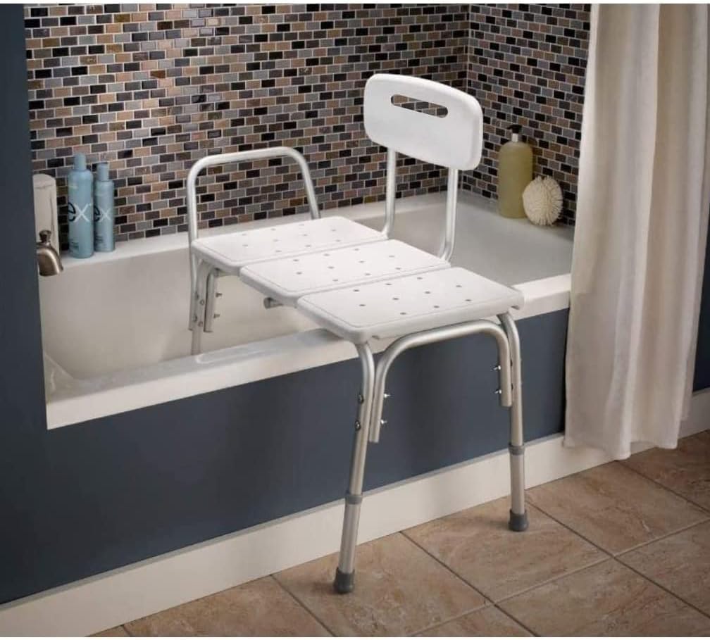 Carex Bathtub Transfer Bench - Shower Bench and Bath Bench with Height Adjustable Legs