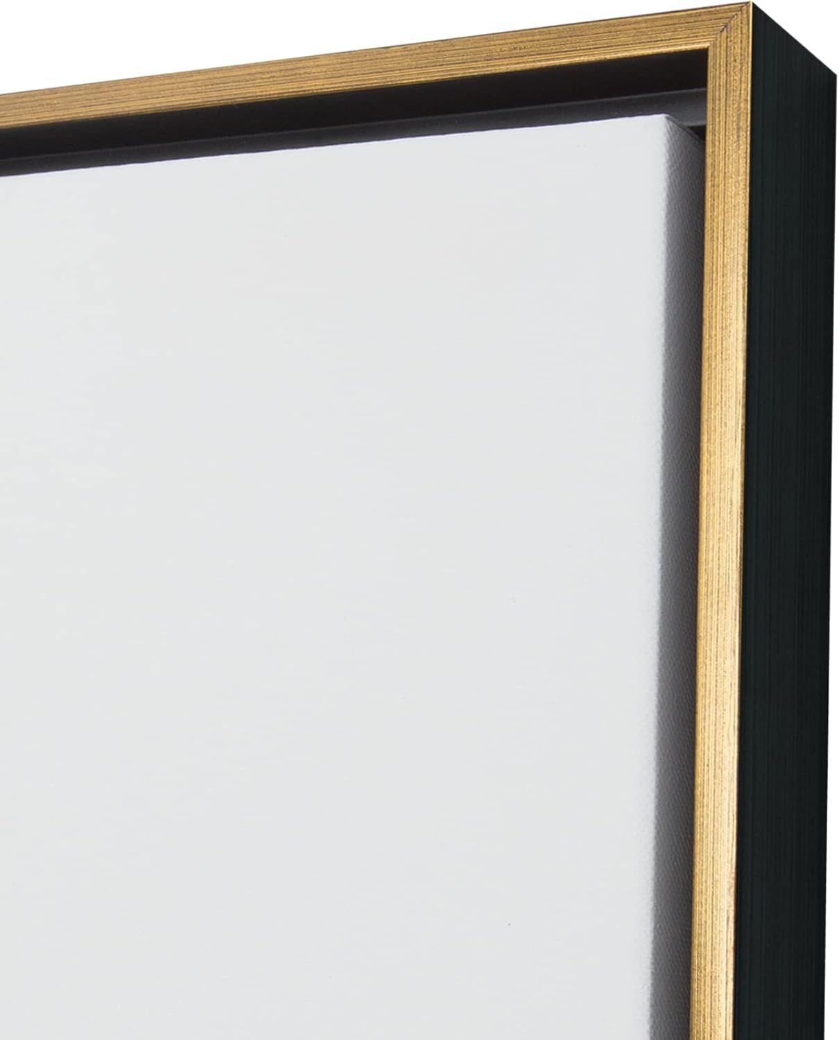 Jerry's 3/4 Core Floater 3 Pack Frames for Canvas Artwork Display [16x20 - Black/Antique Gold]