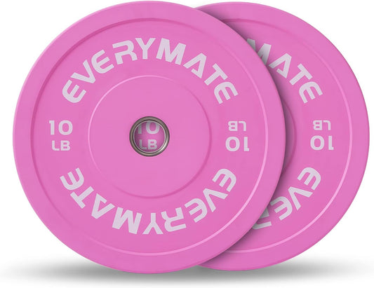 Pink Weight Plates 10LB Olympic Bumper Plates Grip Weight Plates