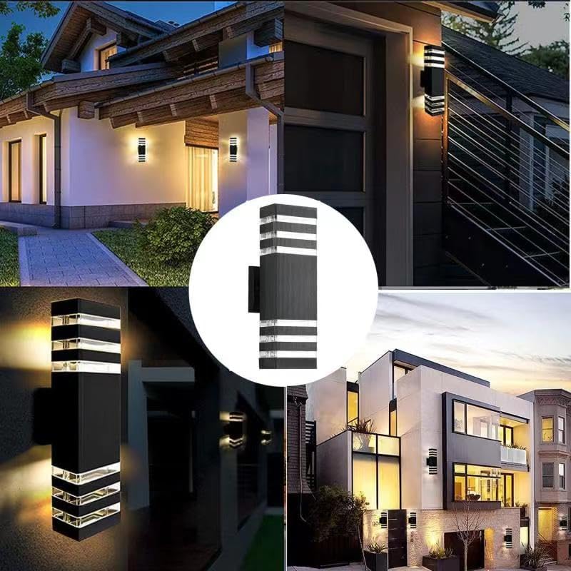 6Pack 15inch LED Square Up & Down Wall Lights,14W Outdoor Wall Light 4000K