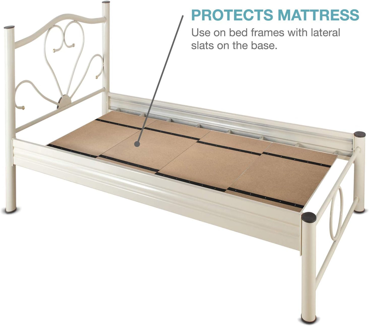 DMI Foldable Box Spring, Bunkie Board - Twin Size, 60 x 30, Brown