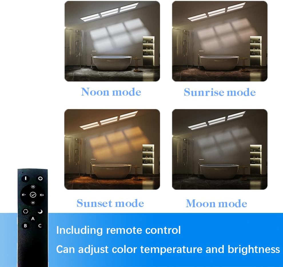 Smart Blue Sky Light Ceiling Lamp, Clear Sky Light, Sunlight Lamp, Natural Light Skylight