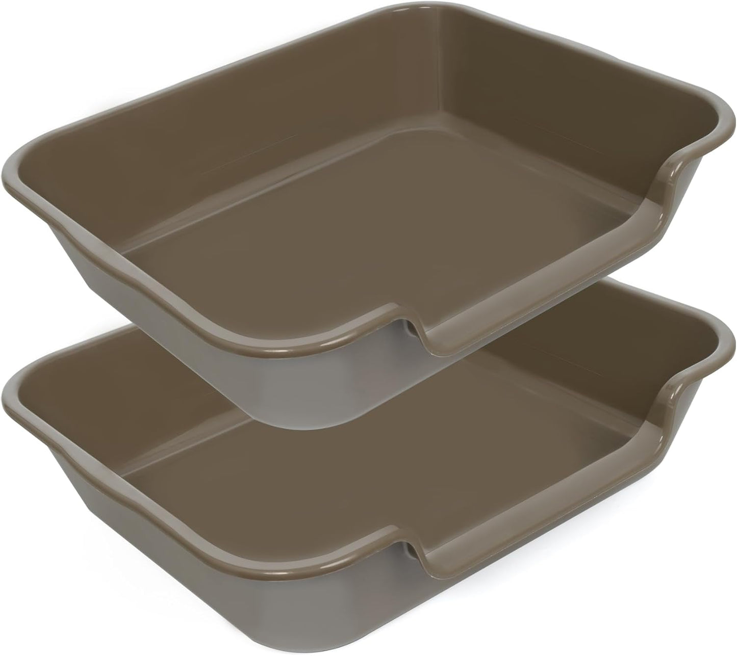 2 Pack Extra Large Dog Litter Box Pan Tray (ABS Material), Low Entry Jumbo Senior Litter Boxes