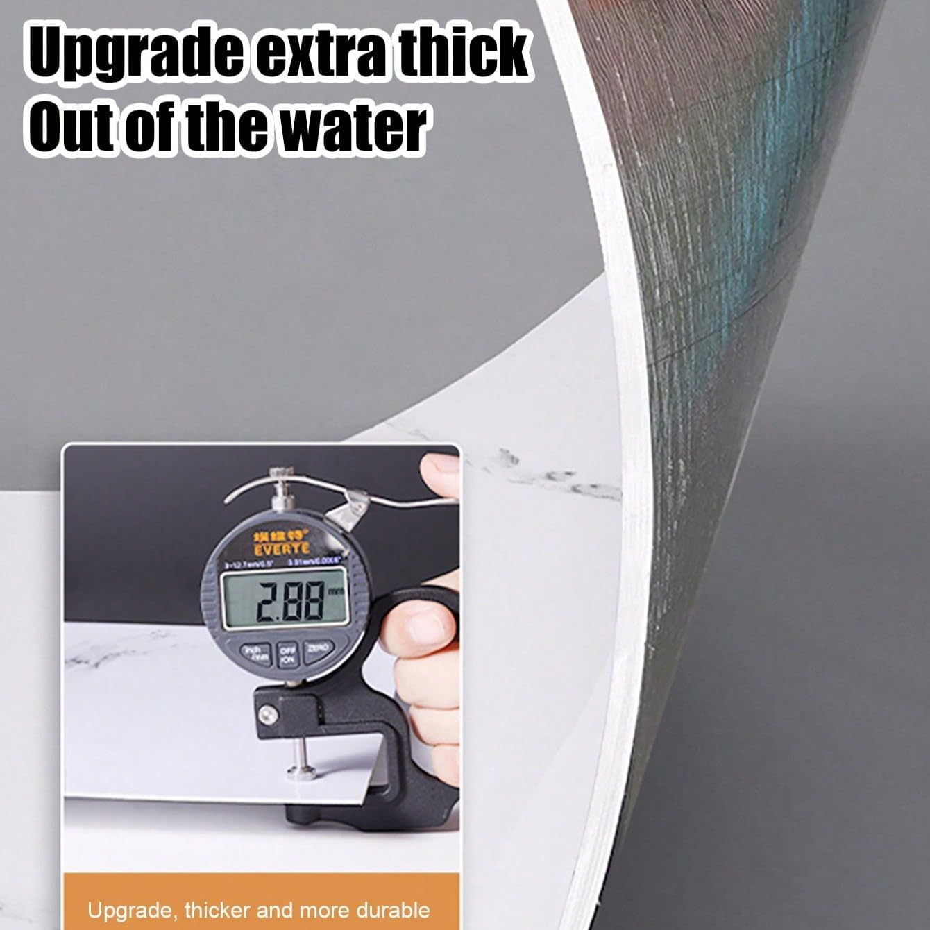 10pcs 23.6"x11.8" Marble Peel and Stick Waterproof Wall Panels