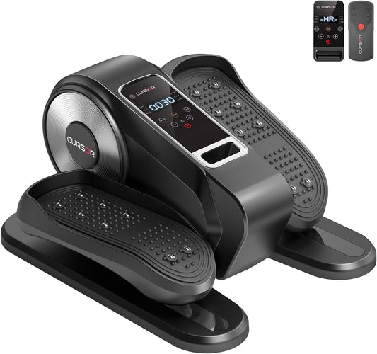 Under Desk Elliptical Machine, Electric Seated Pedal Exerciser, Mini Ellipse Leg Exerciser w Remote