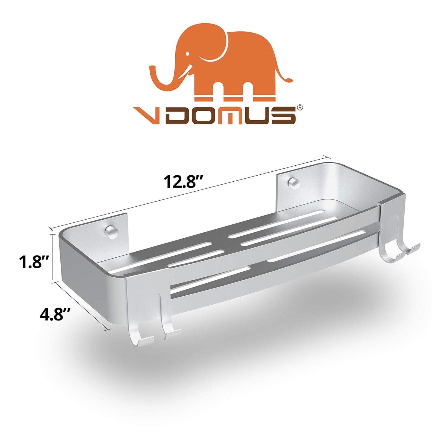 Vdomus Aluminum Shower Caddy for Shower Wall - 2 Pack