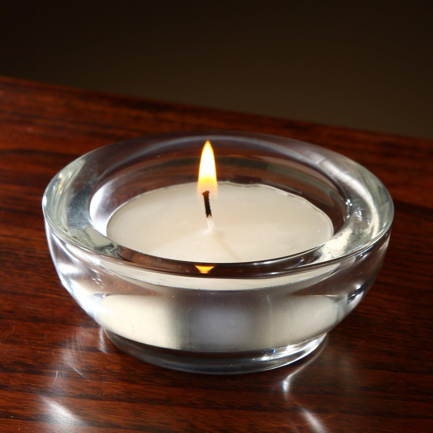 Hosley Set of 18 Clear Glass LED Tealight Holders 3 Inch Diameter