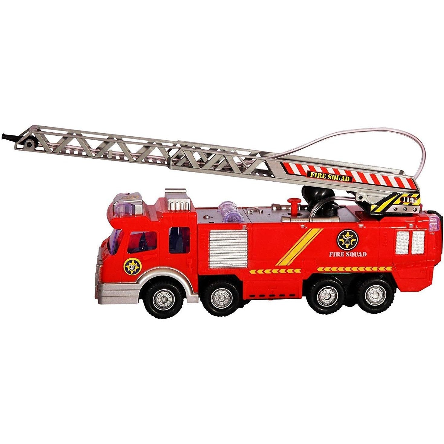 Fire Truck Toy Rescue with Shooting Water, Lights and Sirens Sounds, - T&S Outlets