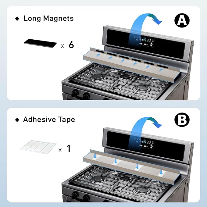 IIIOIIIA Stove Top Magnetic Shelf for Kitchen Organization | 30" Magnetic Spice Rack