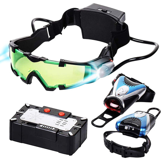 Spy Set - Night Vision Goggles, Invisible Pen, Flashlight, Listener - T&S Outlets