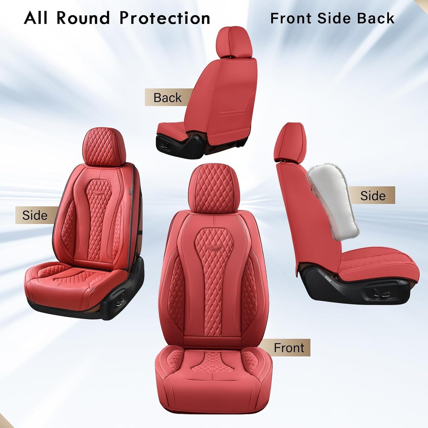 Coverado Seat Covers, Car Seat Covers Front Seats, Red Car Seat Cover