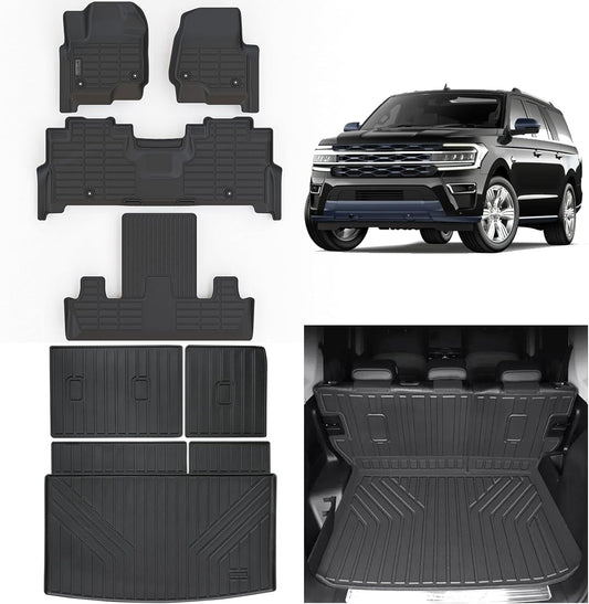 Floor Liners & Large Cargo Liners for 2018-2023 2024 Ford Expedition MAX 7 Seats