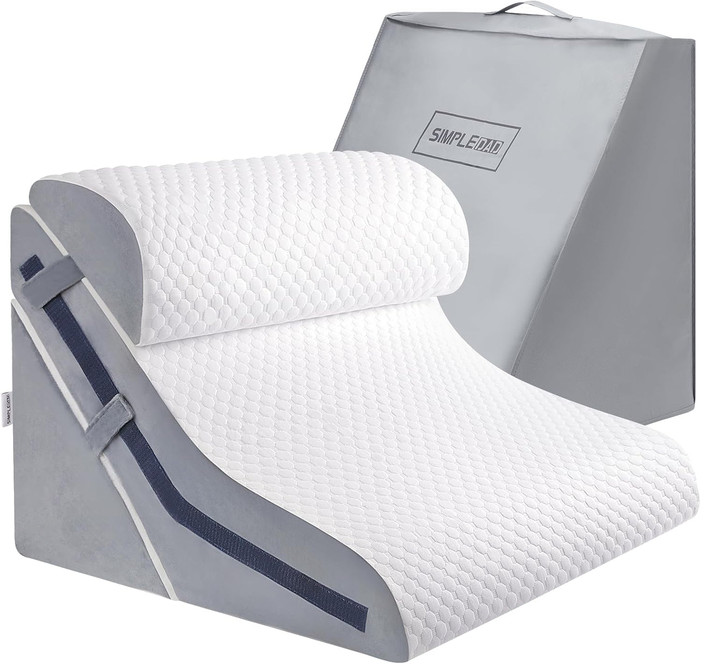 Wedge Pillow for Sleeping, Orthopedic Bed Wedge Pillow Set, 15-in-1