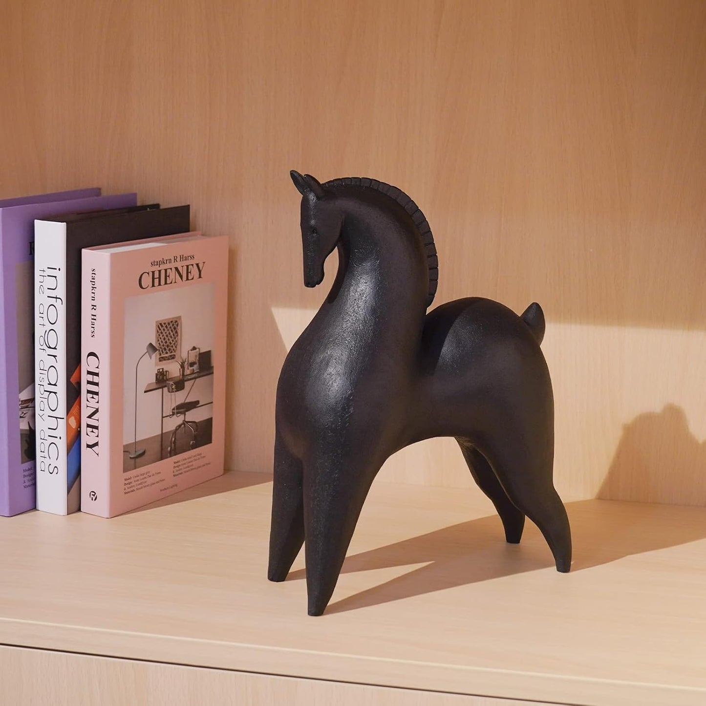 Black Horse Statue Home Decor - Modern Abstract Horse Statues