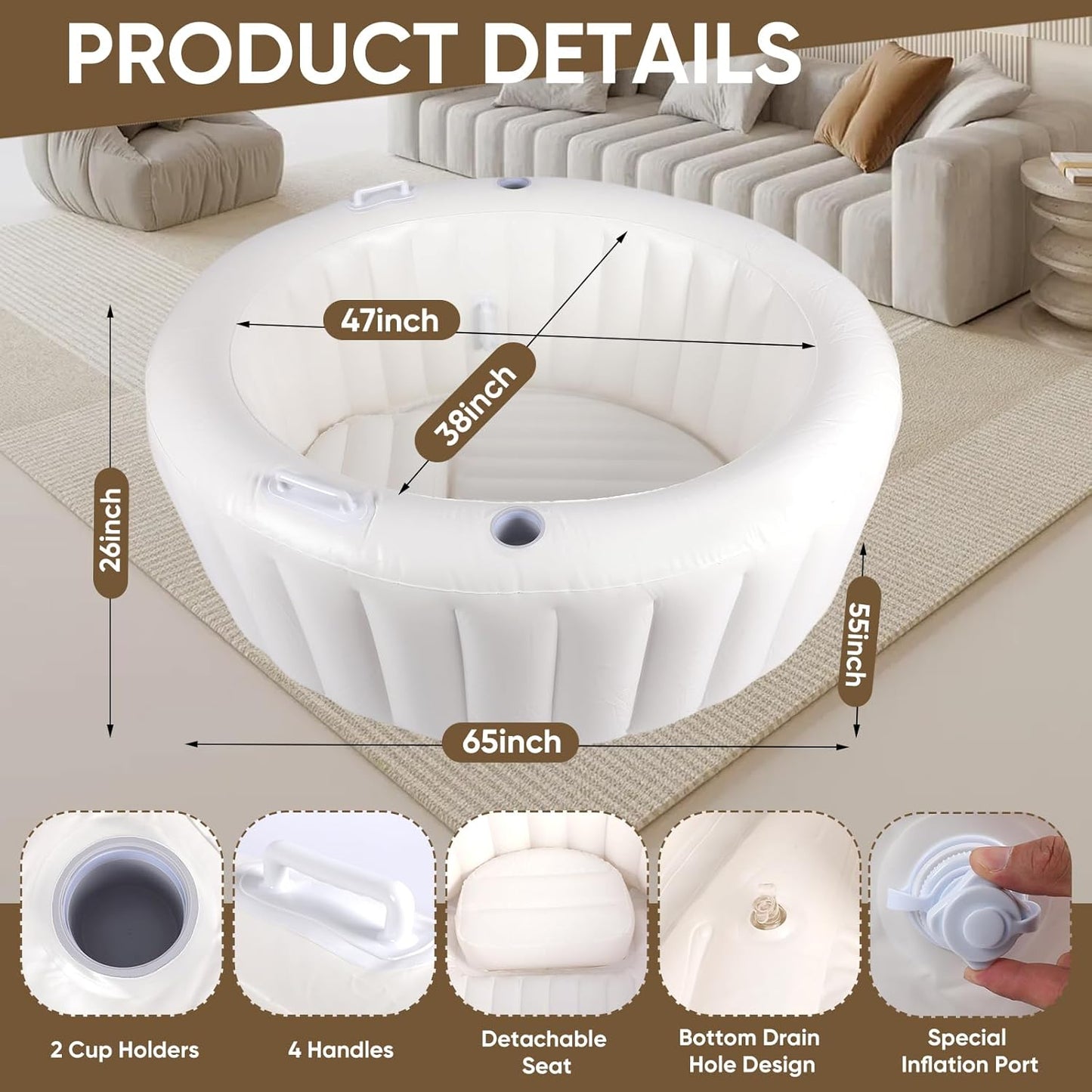 Birth Pool in Marshmallow, Birthing Pool for Home Births, Home Birth Essentials