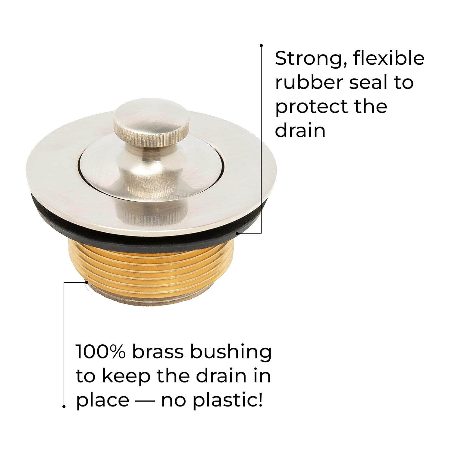 Lift and Turn Bathtub Tub Drain Assembly, Conversion Kit - T&S Outlets