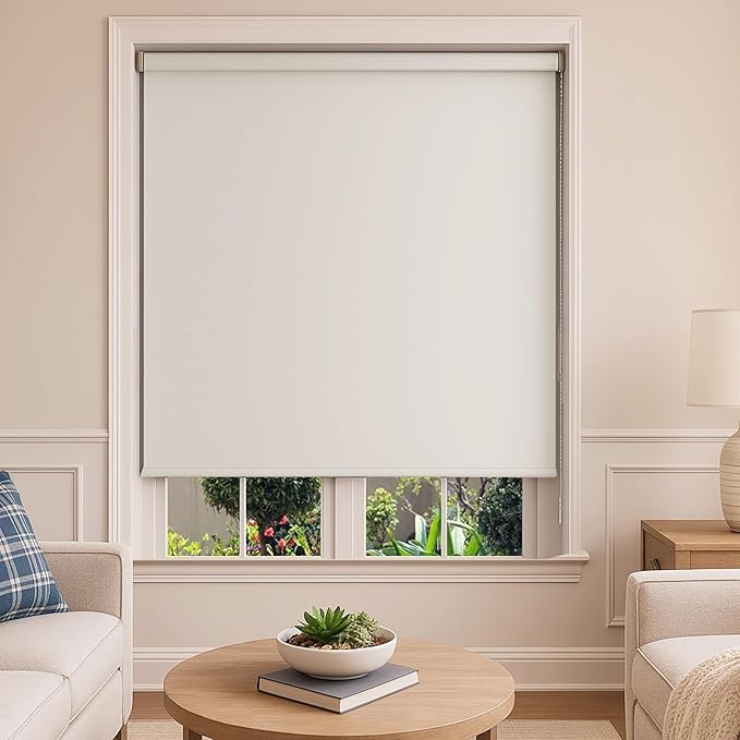 NUTRO CHILL Roller Window Blinds, Blackout Shades for Indoor Windows with Thermal Insulated,