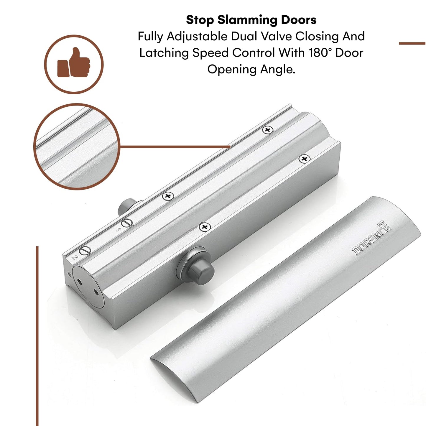 Dorence Modern Automatic Door Closer - Self Closing Door Hinges - DI 500S