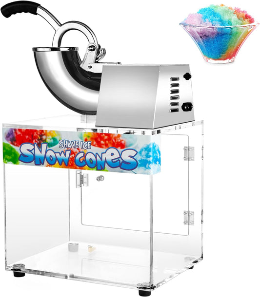 VNN 48L Snow Cone Machine, 500LB/H Commercial Shaved Ice Machine