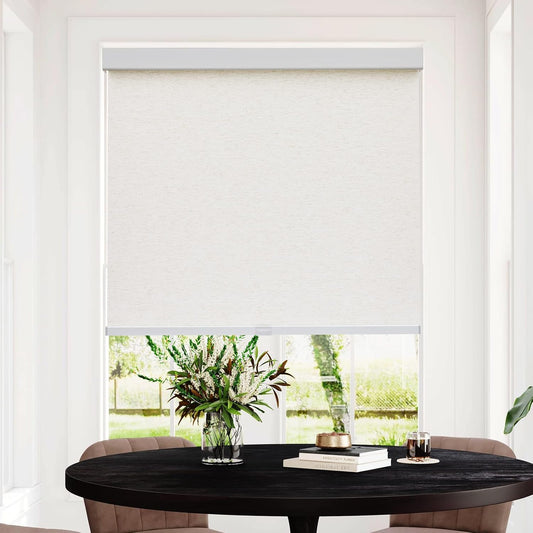 Persilux Free-Stop Cordless Window Blinds Light Filtering Shade (Cream 34" W x 64" H)