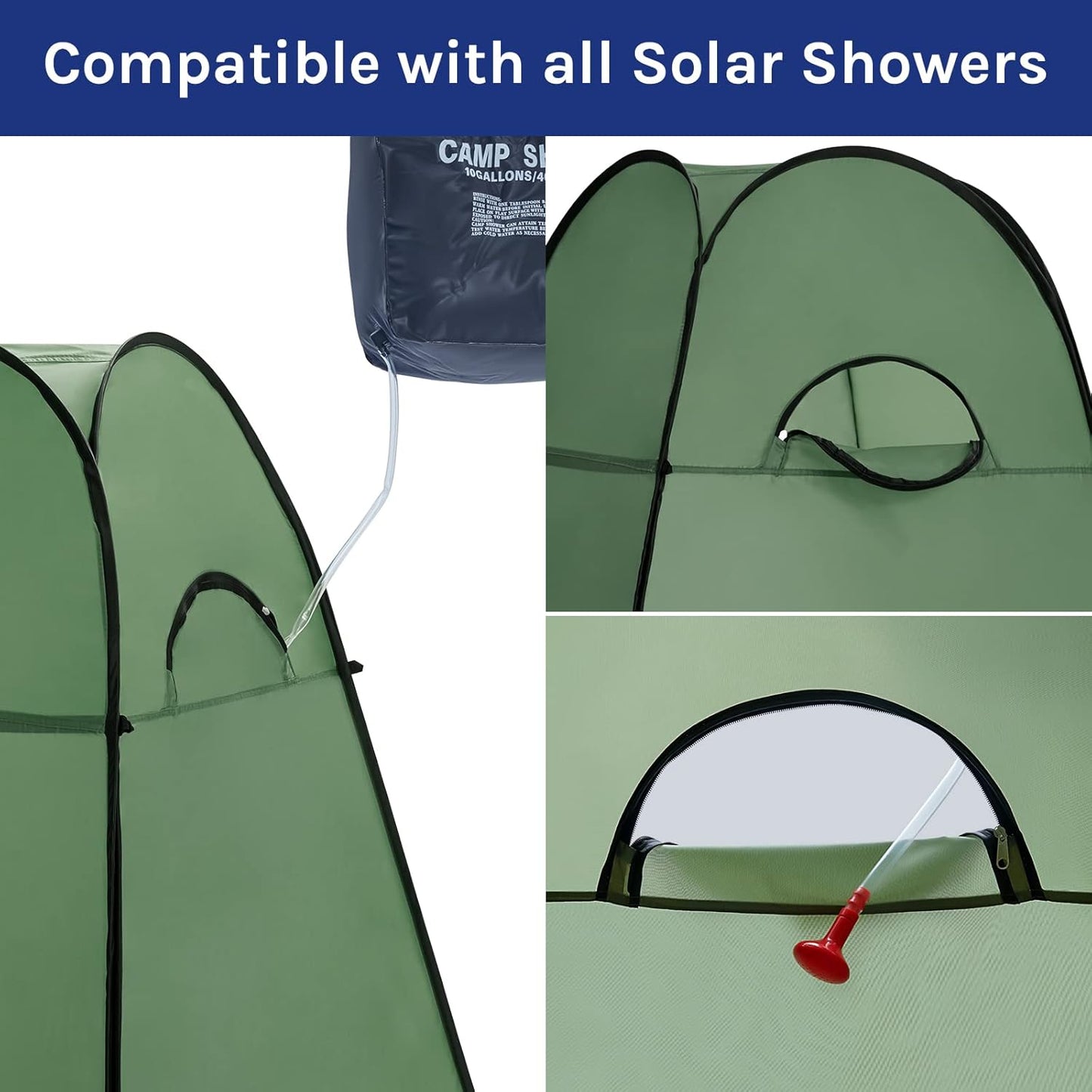 WolfWise Portable Pop Up Privacy Shower Tent Spacious Changing Room