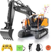 DOUBLE E Volvo RC Excavator 17 Channel 3 in 1 Construction Toys