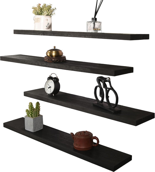 Wood Floating Shelves for Wall, Wooden Wall Shelves for Bedroom
