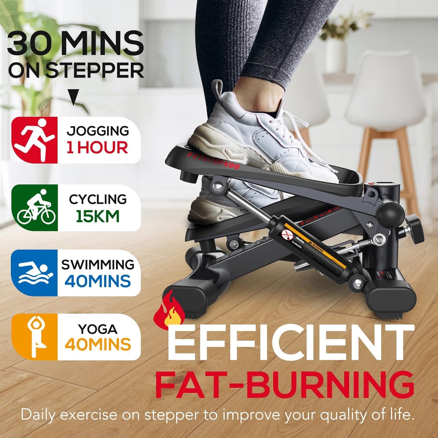 KeppiFitness Steppers for Exercise at Home, Stair Stepper for Home Gym with 350LB/400LB Capacity