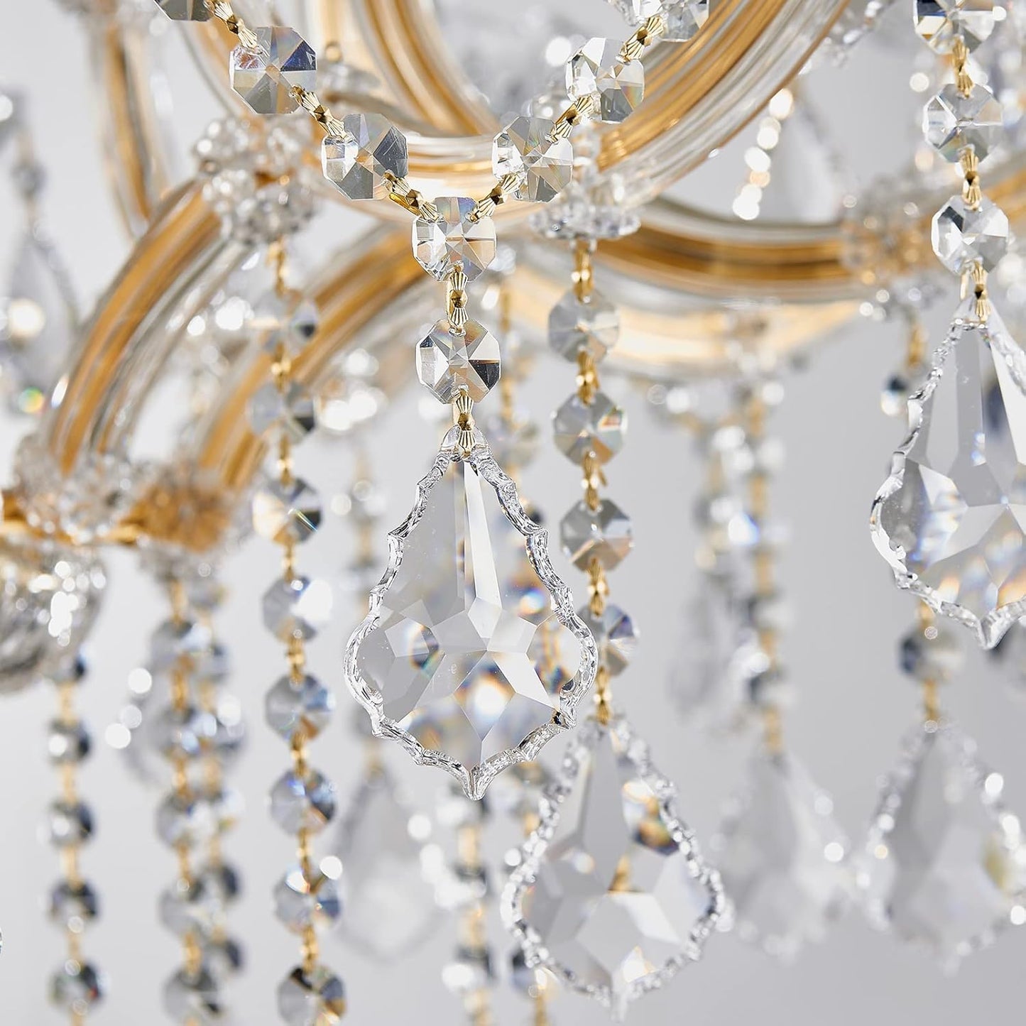 Modern Gold Crystal Chandelier Lighting - Luxury Maria Theresa Chandeliers