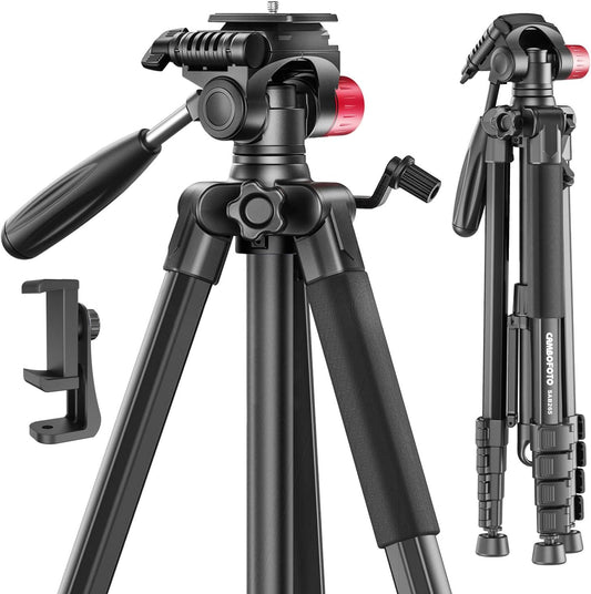 74"-Camera-Tripod, Porfessional Aluminum Heavy Duty Tripod Stand