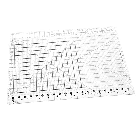 5 in 1 Quilt Cutting Template -17-3/4 "x 22", XL-Slotted Ruler for Quilting