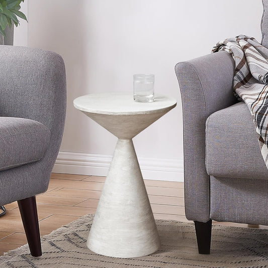 Small Drink Table, Round Martini Table, Drum End Table Side Table, Metal Accent Table