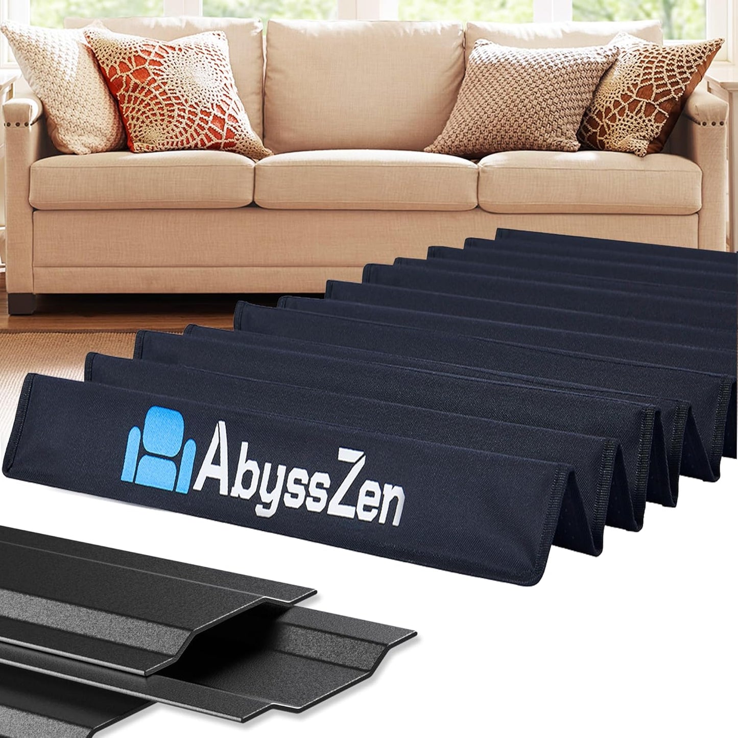 Heavy-Duty Iron Couch Cushion Support [23” x 68”]，Durable Metal Base for Sagging Sofas