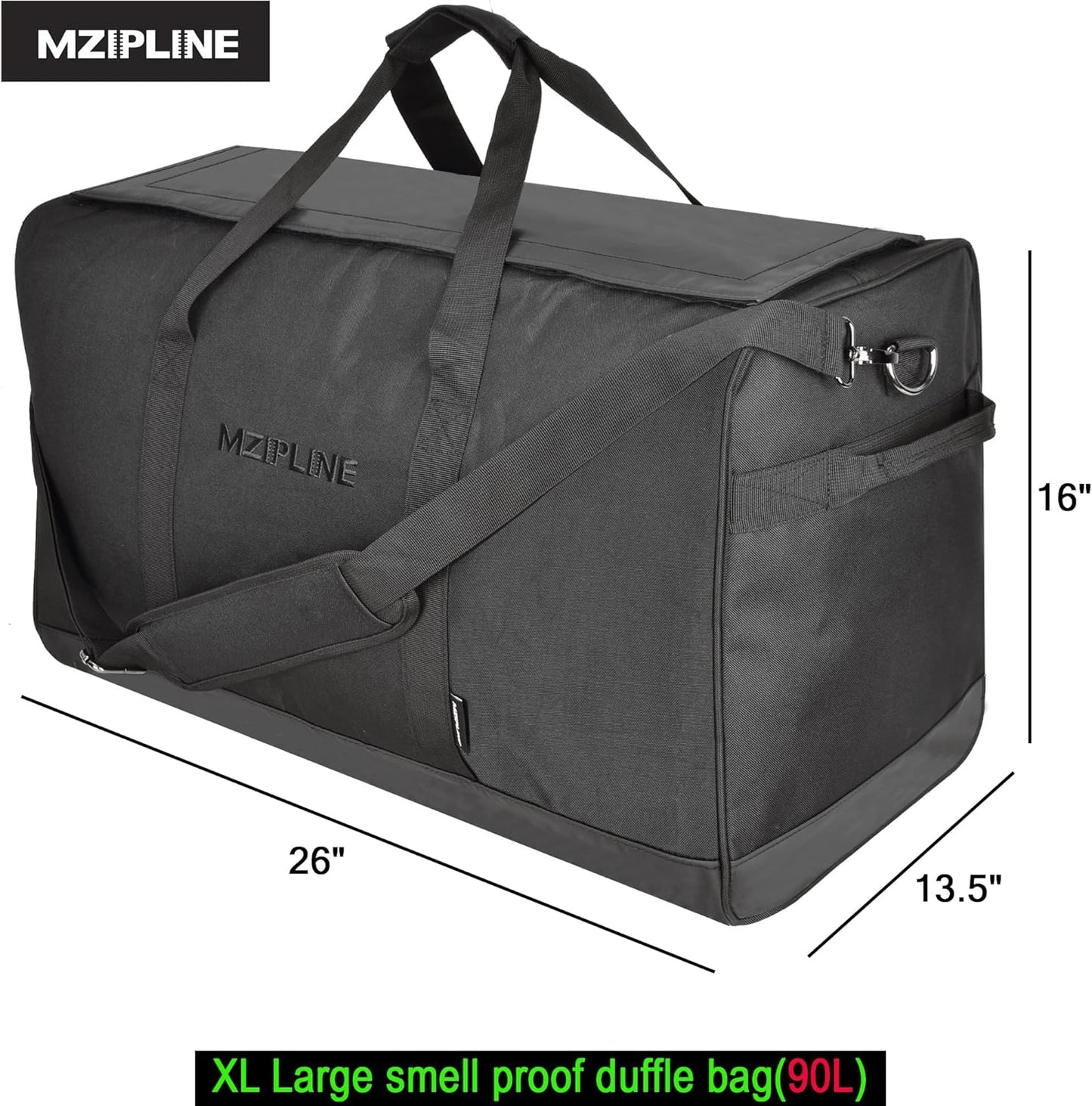 XL Large Duffle Bag-Smell Proof-Bag Resistant Sport Gym Overnight Weekender Bag