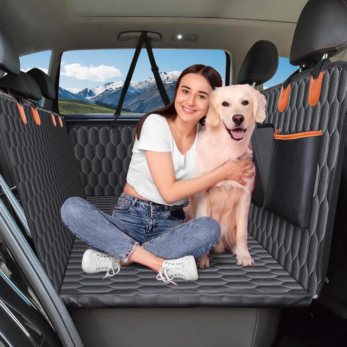 XL Back Seat Extender for Dogs-Supports 400lb
