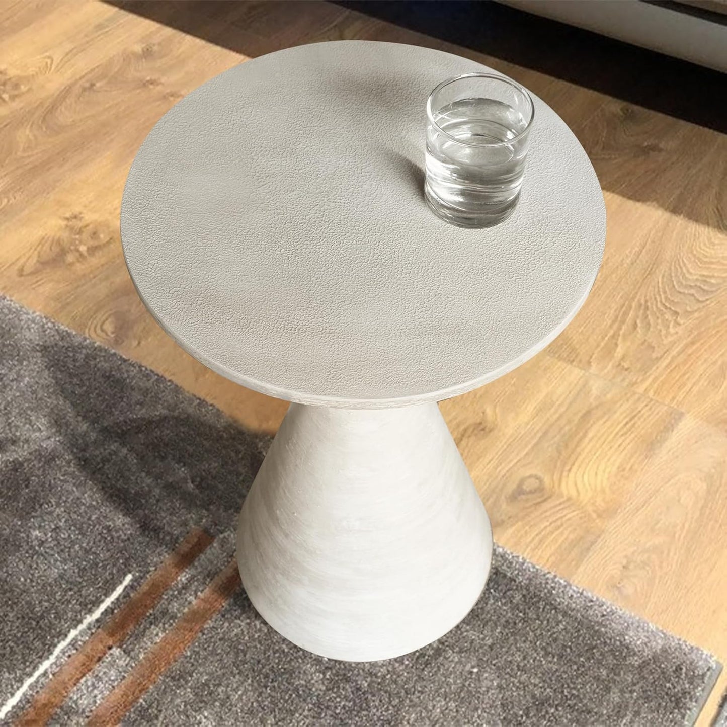 Small Drink Table, Round Martini Table, Drum End Table Side Table, Metal Accent Table