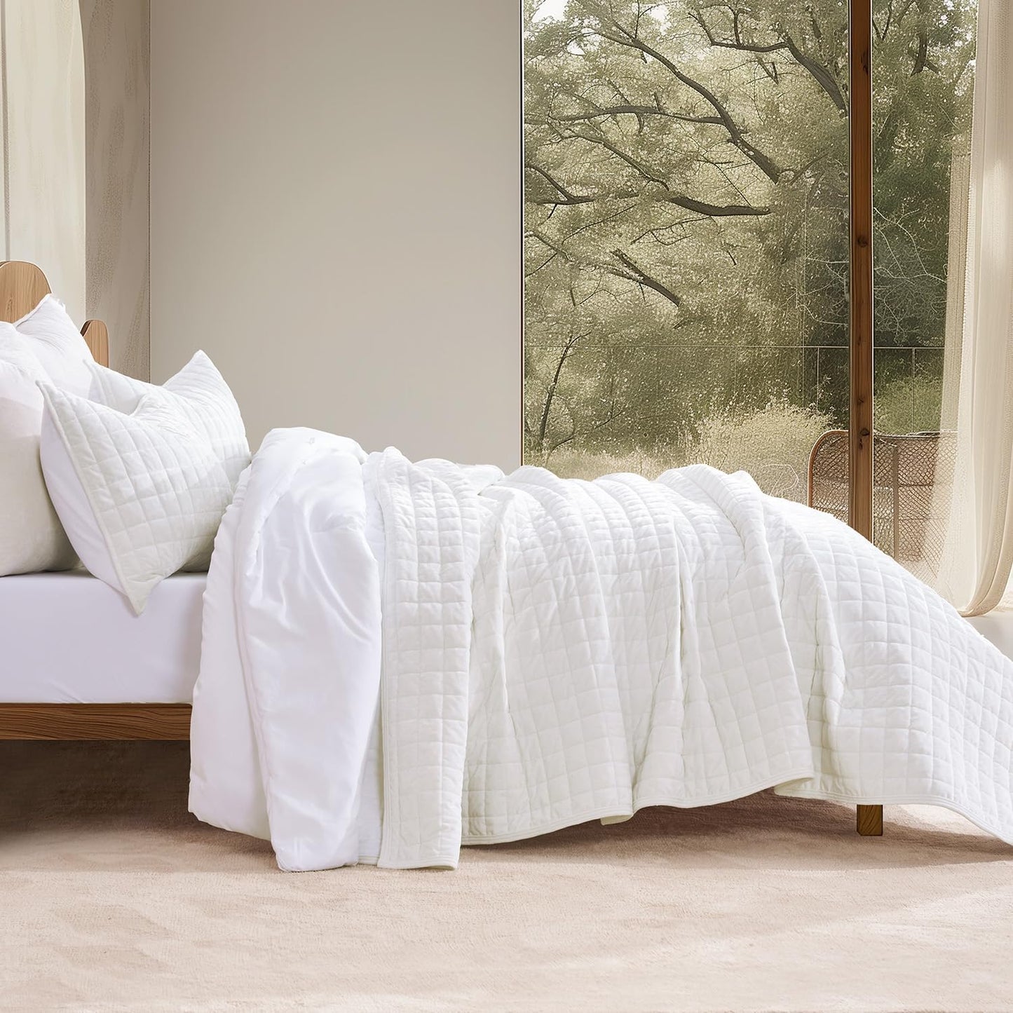 RECYCO Luxury Velvet Quilt Set King Size Bedding Sets, Ultra Soft Velvet Comforter Set
