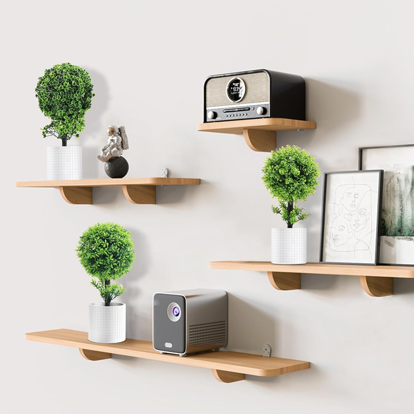 3 Packs Small Fake Plant 11" Desk Plant Artificial Potted Boxwood Plants Indoor for Table Desk