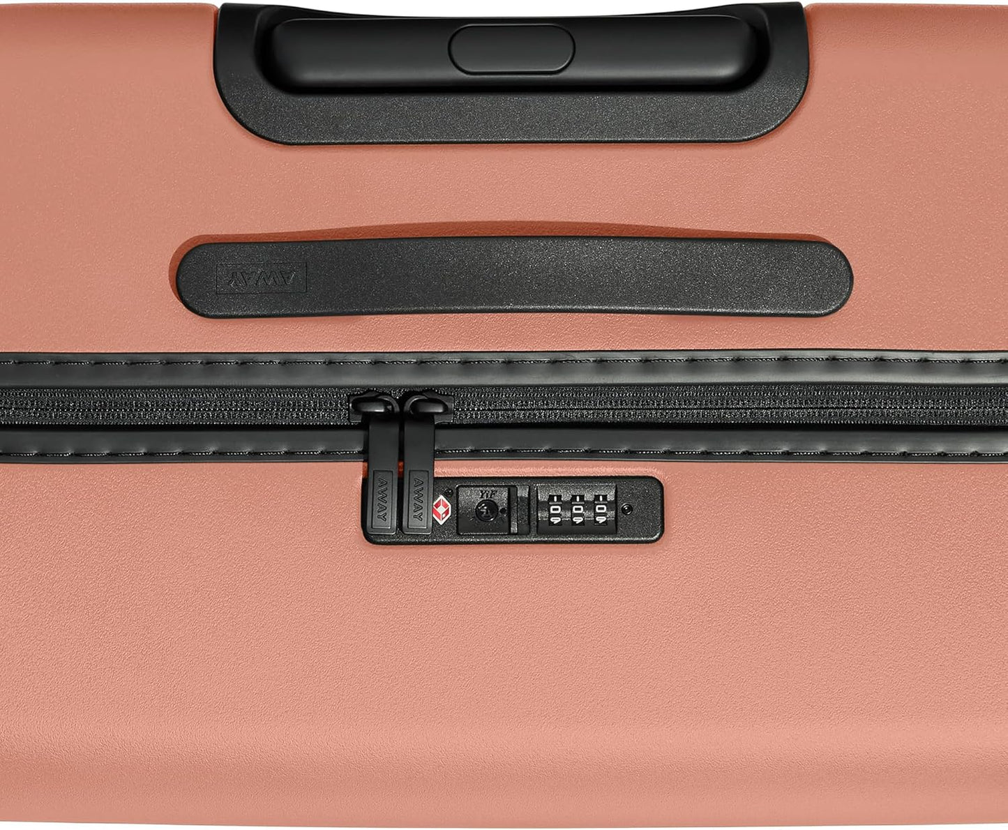Away Medium Checked Luggage, Lightweight Hard Shell Suitcase 26 Inch, Clay Pink