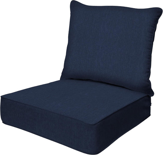 Honeycomb Outdoor Deep Seat, 24 x 23, Textured Solid Indigo Blue