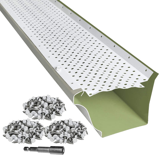 Leaf Tek Gutter Guards | 6" x 100' Leaf Protection in White