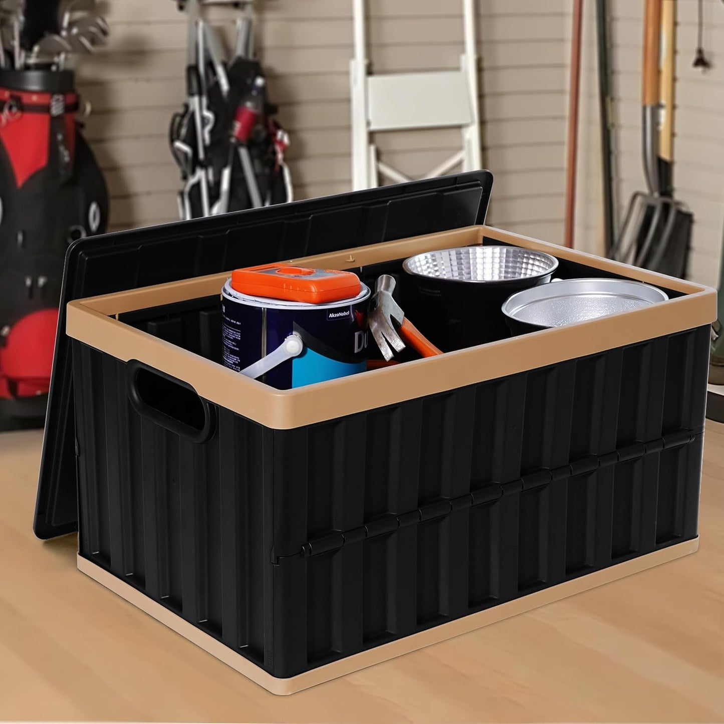 Citylife 64L Collapsible Storage Bins with Lids Plastic Storage Containers