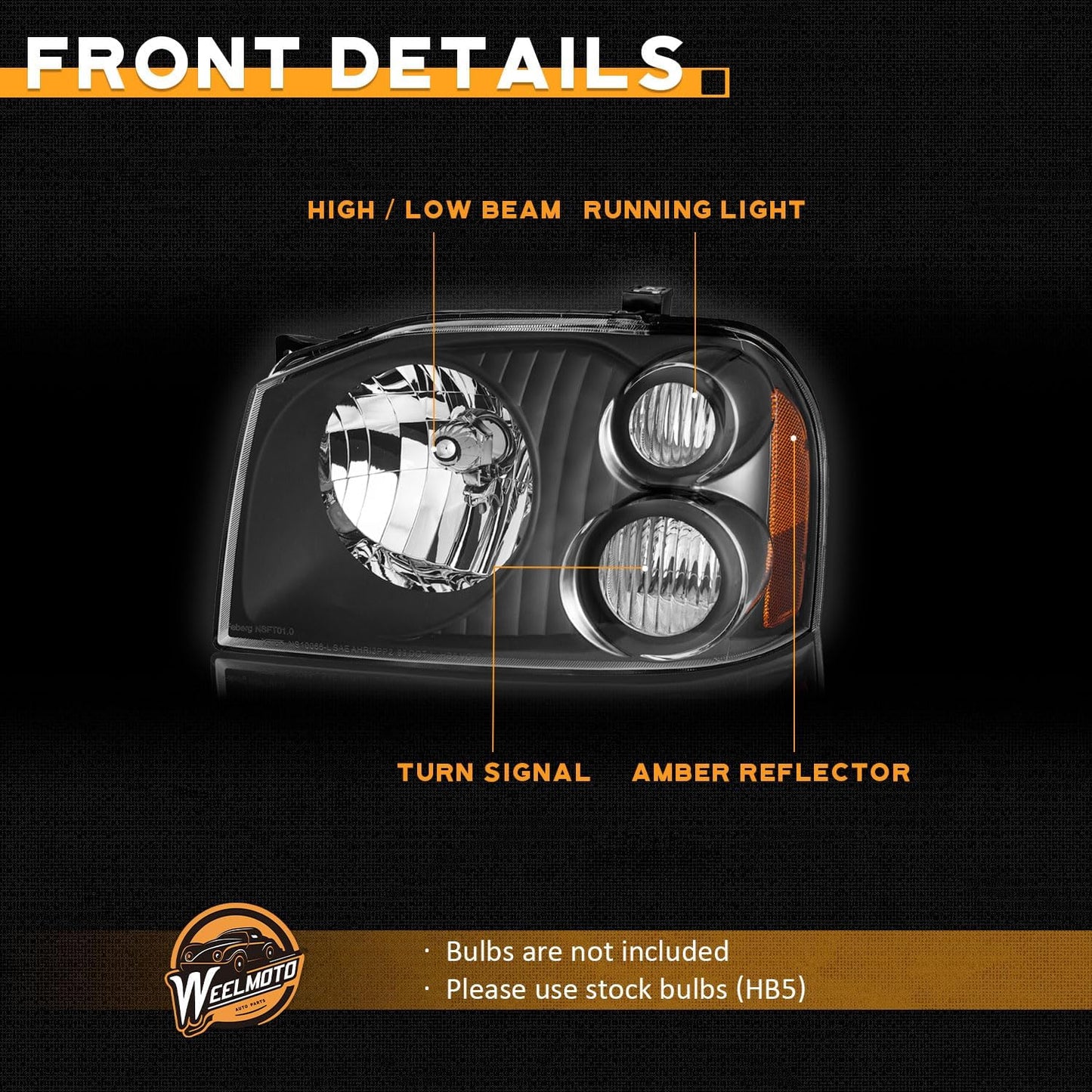 Headlights Assembly For 2001 2002 2003 2004 Nissan Frontier Headlight