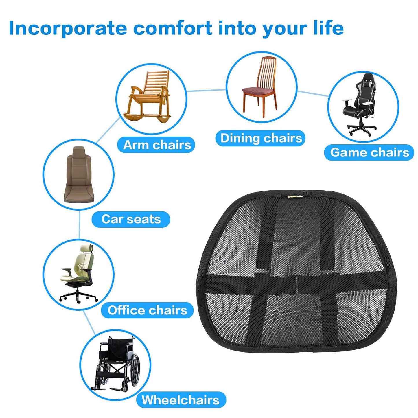 Lumbar Support Back Support for Office Chair
