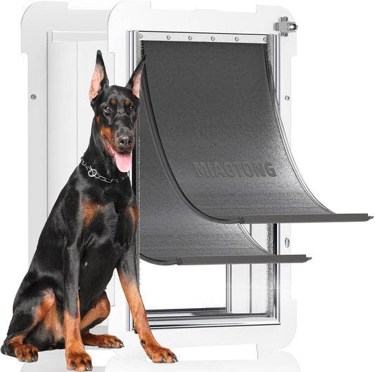 MIAOTONG Extra Large Dog Door,Upgraded Sealing Dog Door for Wall, Double Flap Doggy Door